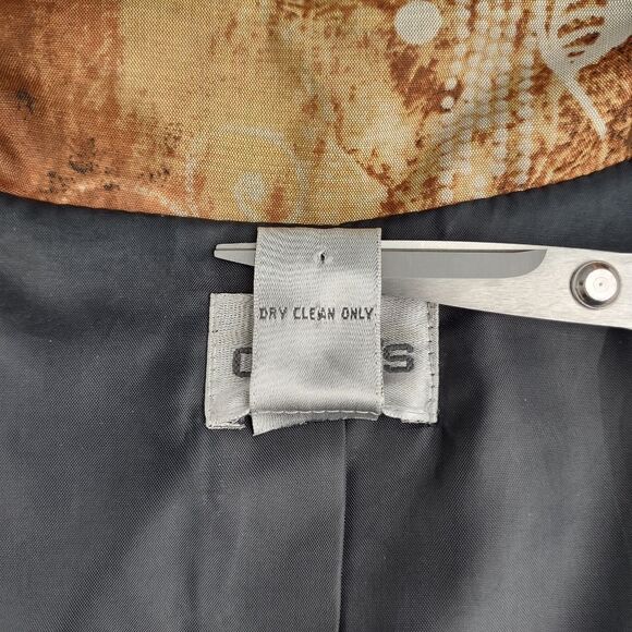 Chico's Silk Blend Animal Print Blazer Large - Picture 3 of 15